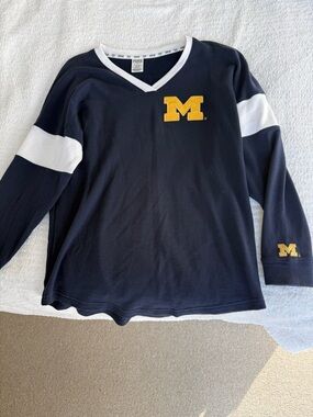 PINK Victoria's Secret University of Michigan Long-Sleeve V-Neck